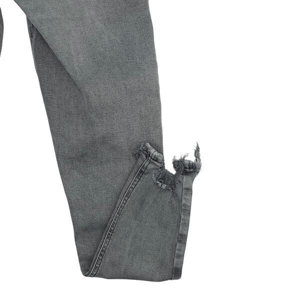 Topshop Jeans Womens 2 Gray Ankle Skinny Distressed Jamie - Picture 14 of 14